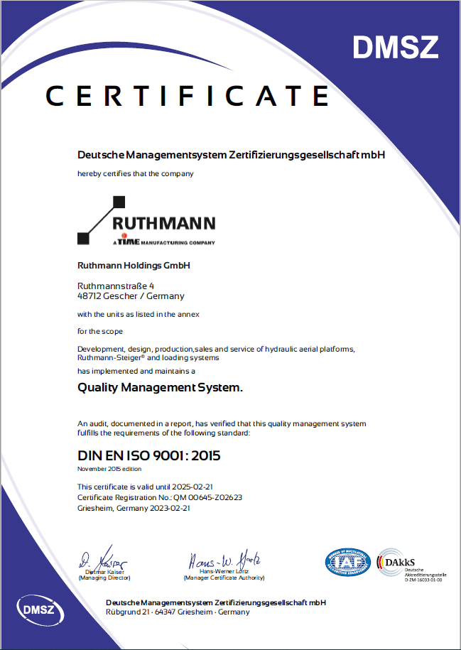 DMSZ Certificate ISO 9001:2015 - 2023