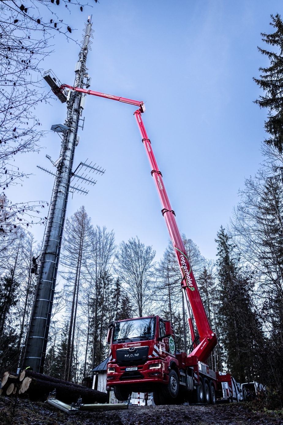RUTHMANN STEIGER T 570 HF Hybrid von roggermaier im Einsatz in den bayerischen Alpen